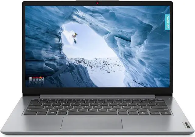 Alt view image 2 of 11 - Lenovo Ideapad 1i, 14.0" Laptop, Intel Pentium N5030, 4GB RAM, 128GB eMMC Storage, Cloud Grey, Windows 11 in S Mode, 82V6001DUS