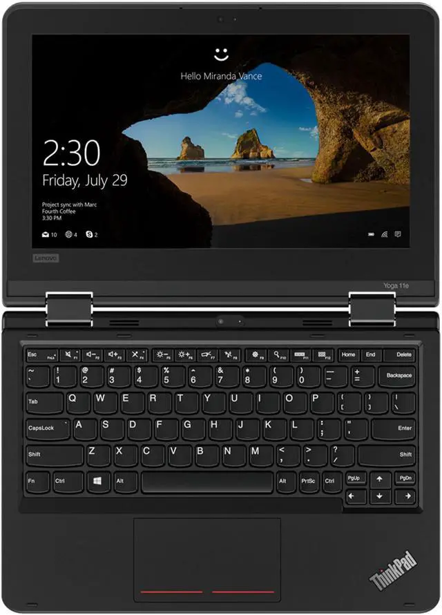 Alt view image 6 of 7 - Lenovo ThinkPad Yoga 11e Gen 5 Laptop, N5030,  UHD, 8GB, 128GB, Win 11 Home