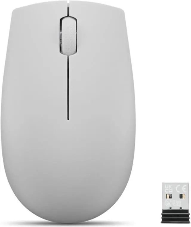 Main image of Lenovo 300 Wireless Compact Mouse (Arctic Grey) with battery