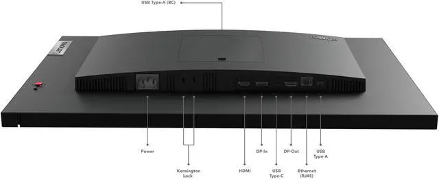 Alt view image 14 of 20 - Lenovo ThinkVision 23.8 inch Monitor - P24h-30