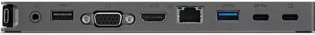 Alt view image 10 of 11 - Lenovo USB-C Mini Dock, 7-in-1 Portable Dock with HDMI, VGA, USB-C, USB 3.1, USB 2, 3.5mm Audio, Ethernet, 45W Charging, Compatible with Lenovo, Apple & USB-C Laptops, G0A70065US