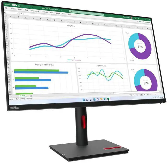 Alt view image 2 of 7 - Lenovo ThinkVision 31.5 inch Monitor - T32h-30