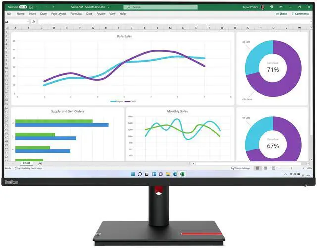 Main image of Lenovo ThinkVision 31.5 inch Monitor - T32h-30