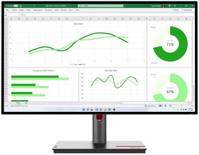 Alt view image 12 of 20 - Lenovo ThinkVision P27q-30 27 inch Monitor with ThinkVision MC60 Monitor webcam