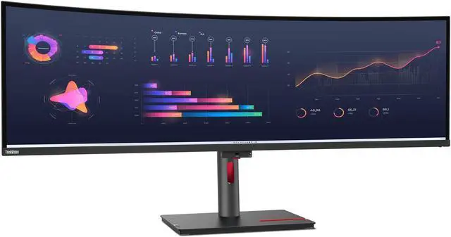 Alt view image 2 of 7 - Lenovo ThinkVision 49 inch Ultra-Wide Monitor - P49w-30