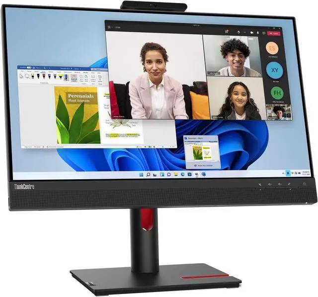 Alt view image 10 of 20 - Lenovo ThinkCentre Tiny-in-One 24" Gen 5 Speaker Webcam FHD IMonitor 12NAGAR1US