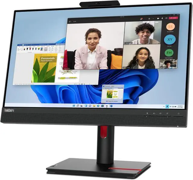 Alt view image 11 of 20 - Lenovo ThinkCentre Tiny-in-One 24" Gen 5 Speaker Webcam FHD IMonitor 12NAGAR1US