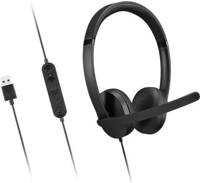 Alt view image 9 of 12 - Lenovo USB-A Wired Stereo Headset Gen 2
