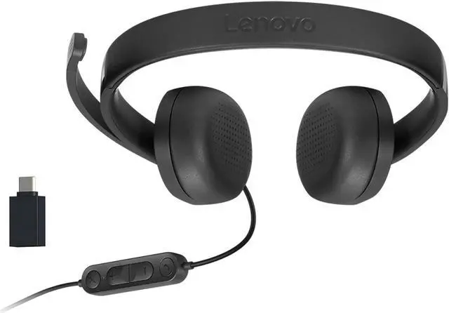 Alt view image 3 of 4 - Lenovo 115 USB-A / USB-C Wired Stereo Headset
