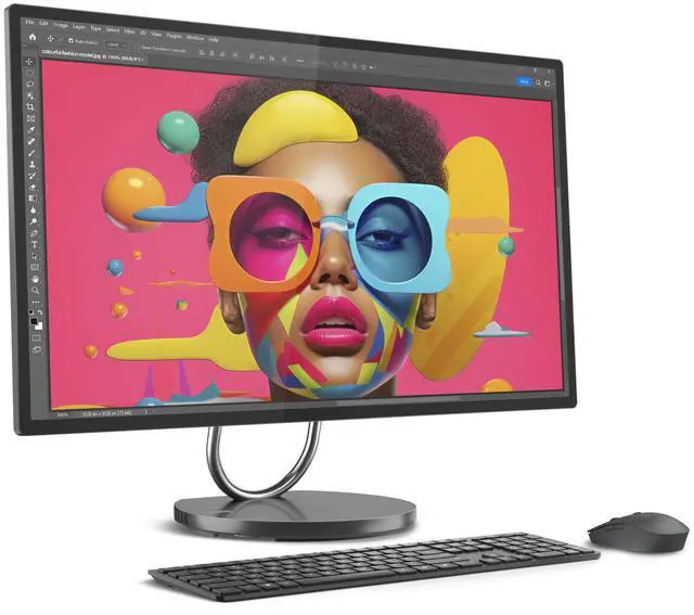 Alt view image 2 of 7 - Lenovo Yoga AIO 32i Desktop, 31.5" UHD IPS 3-side Borderless,Intel Core Ultra 7 258V,32GB, RTX 4050 6GB GDDR6, 1TB SSD,Win 11 Home