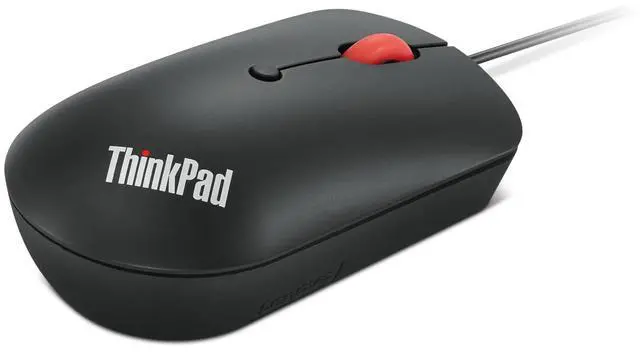 Alt view image 15 of 18 - lenovo ThinkPad USB-C Wired Compact Mouse 4Y51D20850 Black 4 Buttons 1 x Wheel USB Type-C Wired Optical Mouse