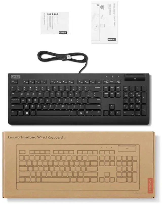 Alt view image 9 of 11 - Lenovo Smartcard Wired keyboard II-US English