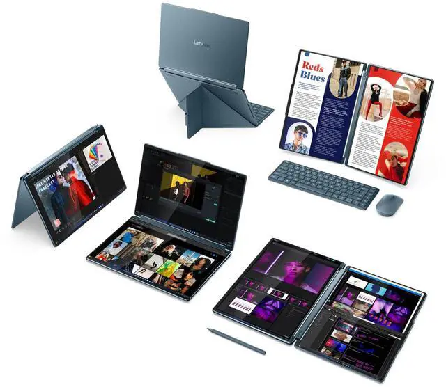 Alt view image 6 of 7 - Lenovo Yoga Book 9i Laptop, 14" Glass,Intel Core Ultra 7 255H,32GB, Arc 140T GPU, 1TB SSD,Win 11 Home