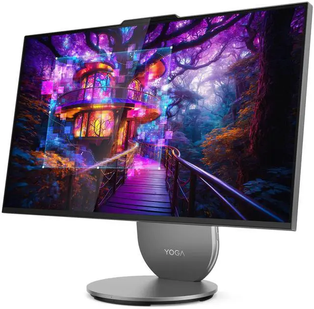 Alt view image 2 of 7 - Lenovo Yoga AIO Desktop, 27" IPS 4 Side ,Intel Core Ultra 7 255H,16GB, Arc 140T GPU, 1TB SSD,Win 11 Home