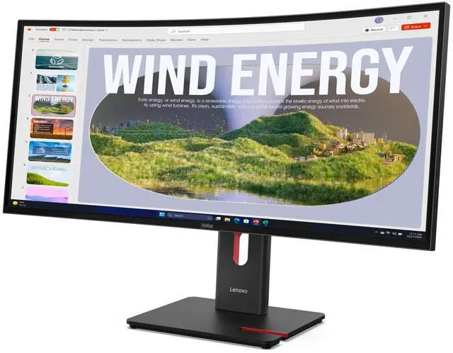 Alt view image 3 of 20 - Lenovo ThinkVision T34WD-40 34 inch Monitor