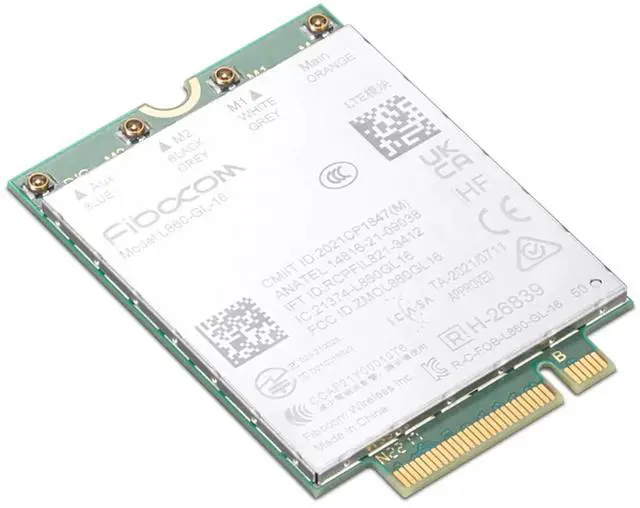 Alt view image 10 of 10 - Fibocom L860-GL-16 - Wireless cellular modem - 4G LTE - M.2 Card - for ThinkPad P14s Gen 3 21AK, 21AL, 21J5, 21J6, T14 G