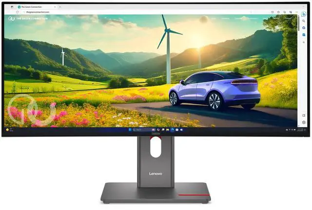Alt view image 2 of 10 - Lenovo ThinkVision P34WD-40 34" UWQHD Curved Screen LCD Monitor
