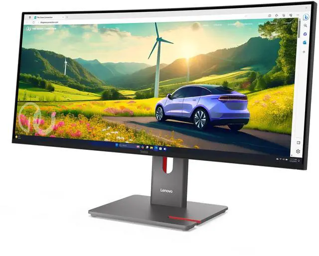 Alt view image 4 of 10 - Lenovo ThinkVision P34WD-40 34" UWQHD Curved Screen LCD Monitor