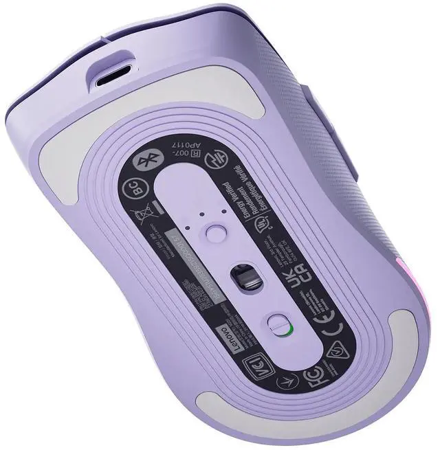 Alt view image 4 of 5 - Lenovo Legion M220 Wireless RGB Gaming Mouse (Aurora Purple)