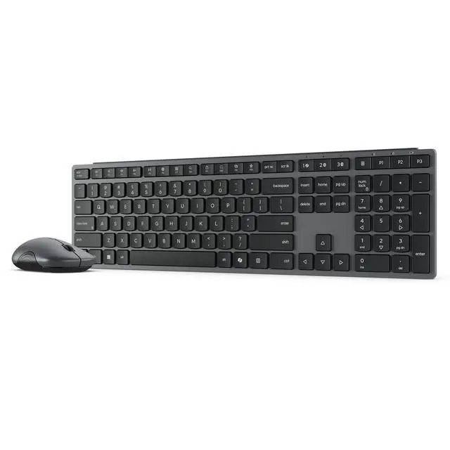 Alt view image 9 of 14 - Lenovo 700 Modern Wireless Keyboard & Mouse Combo, 2.4 GHz Dongle & Dual Bluetooth Connection, AES-128 Encryption, 36 Month Battery Life, Quiet Mouse, Luna Grey