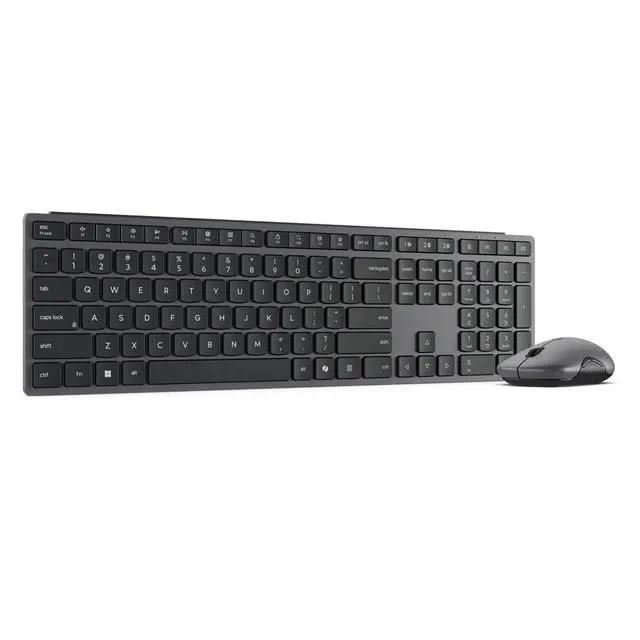 Alt view image 10 of 14 - Lenovo 700 Modern Wireless Keyboard & Mouse Combo, 2.4 GHz Dongle & Dual Bluetooth Connection, AES-128 Encryption, 36 Month Battery Life, Quiet Mouse, Luna Grey
