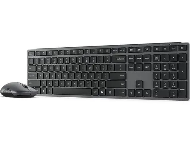 Alt view image 13 of 14 - Lenovo 700 Modern Wireless Keyboard & Mouse Combo, 2.4 GHz Dongle & Dual Bluetooth Connection, AES-128 Encryption, 36 Month Battery Life, Quiet Mouse, Luna Grey