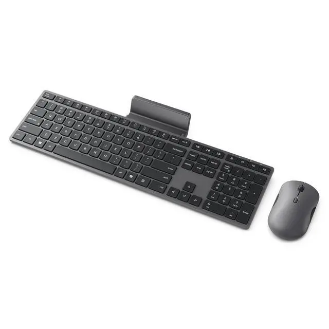 Alt view image 11 of 14 - Lenovo 700 Modern Wireless Keyboard & Mouse Combo, 2.4 GHz Dongle & Dual Bluetooth Connection, AES-128 Encryption, 36 Month Battery Life, Quiet Mouse, Luna Grey