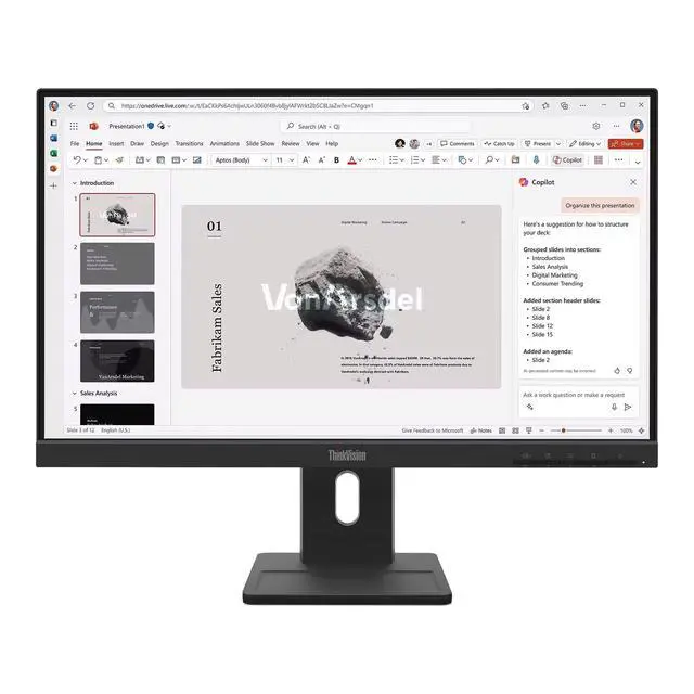 Alt view image 13 of 19 - Lenovo ThinkVision 21.5 inch IPS FHD 100Hz Monitor - E22-40