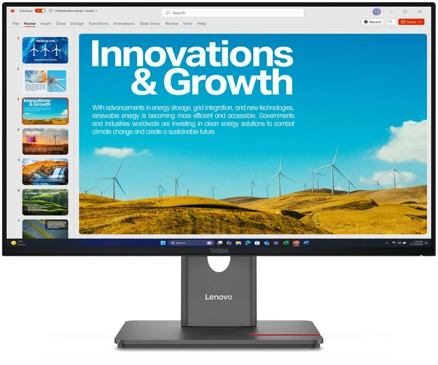 Main image of Lenovo ThinkVision 23.8 inch IPS QHD 120Hz USB-C Monitor - P24QD-40