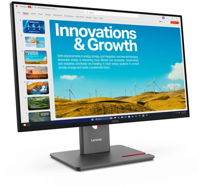 Alt view image 2 of 7 - Lenovo ThinkVision 23.8 inch IPS QHD 120Hz USB-C Monitor - P24QD-40