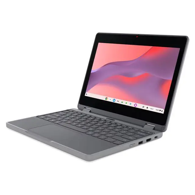 Alt view image 3 of 7 - Lenovo Chromebook 500e 2-in-1 Laptop, 11.6" IPS Glass,MediaTek Kompanio 540,8GB, ARM Mali-G57 MC3 GPU, 64GB,Chromeos