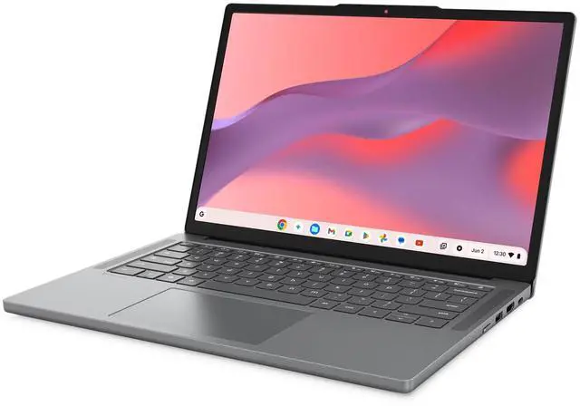 Alt view image 3 of 7 - Lenovo Chromebook m Laptop, 14" IPS 60Hz,MediaTek Kompanio 540,8GB, ARM Mali-G57 MC2 GPU, 64GB,Chromeos