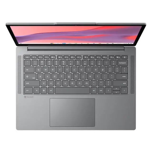 Alt view image 6 of 7 - Lenovo Chromebook m Laptop, 14" IPS 60Hz,MediaTek Kompanio 540,4GB, ARM Mali-G57 MC2 GPU, 64GB,Chromeos