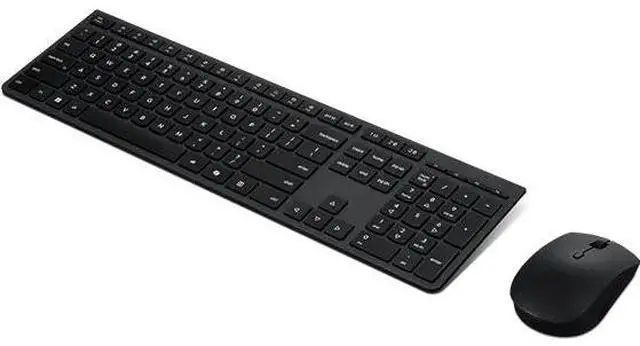 Alt view image 17 of 20 - Lenovo Professional Wireless Rechargeable Combo Keyboard and Mouse -US English - USB Type A Scissors Wireless Bluetooth/RF 2.40 GHz Keyboard - English (US) - Gray - USB Type A Wireless Bluetooth/RF Mo