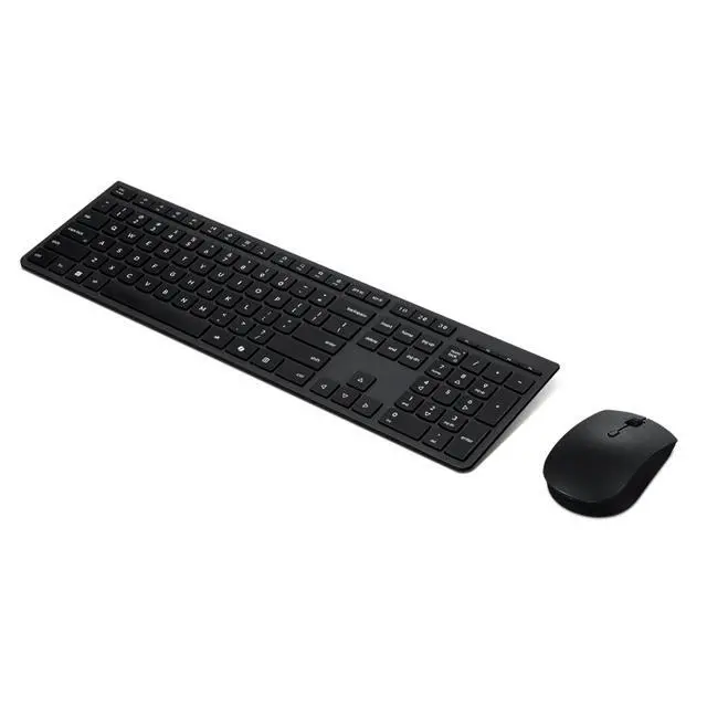 Alt view image 18 of 20 - Lenovo Professional Wireless Rechargeable Combo Keyboard and Mouse -US English - USB Type A Scissors Wireless Bluetooth/RF 2.40 GHz Keyboard - English (US) - Gray - USB Type A Wireless Bluetooth/RF Mo