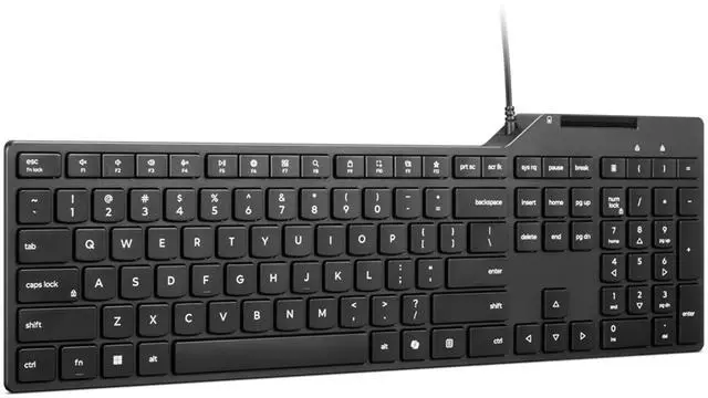 Alt view image 2 of 7 - Lenovo USB-A Wired Smartcard Keyboard 5000-US English