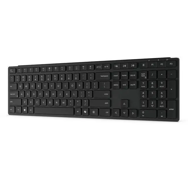 Alt view image 14 of 19 - Lenovo Wireless Multi-Mode Pro Keyboard 6000-US English - Wireless Connectivity - Bluetooth/RF - 5.3 - 2.40 GHz - USB Type A Interface - Media Control, Easy-Switch Hot Key(s) - Windows 10, Windows 11