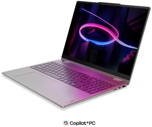 Alt view image 10 of 14 - Lenovo Yoga 7i 2in1 Aura Edition Laptop, Intel Ultra 7 355, 24 GB LPDDR5x RAM, 1 TB PCIe SSD, 16" WUXGA(1920x1200) Touchscreen, Integrated Graphics, Backlit Keyboard, W11 Pro, LunaGrey +Traix Mousepad