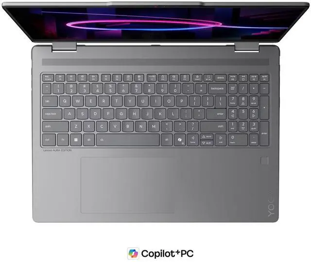 Alt view image 13 of 14 - Lenovo Yoga 7i 2in1 Aura Edition Laptop, Intel Ultra 7 355, 24 GB LPDDR5x RAM, 1 TB PCIe SSD, 16" WUXGA(1920x1200) Touchscreen, Integrated Graphics, Backlit Keyboard, W11 Pro, LunaGrey +Traix Mousepad