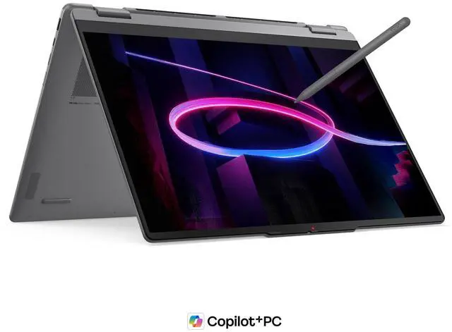 Alt view image 14 of 14 - Lenovo Yoga 7i 2in1 Aura Edition Laptop, Intel Ultra 7 355, 24 GB LPDDR5x RAM, 1 TB PCIe SSD, 16" WUXGA(1920x1200) Touchscreen, Integrated Graphics, Backlit Keyboard, W11 Pro, LunaGrey +Traix Mousepad