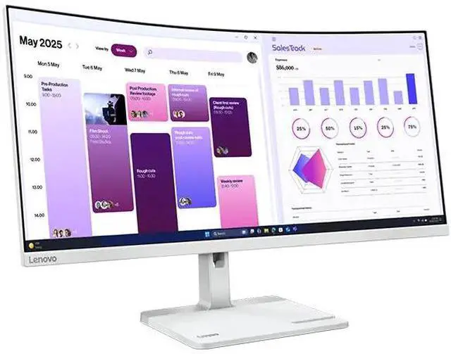 Main image of Lenovo L34W-4C 34-inch VA Curved WQHD 120hz Monitor