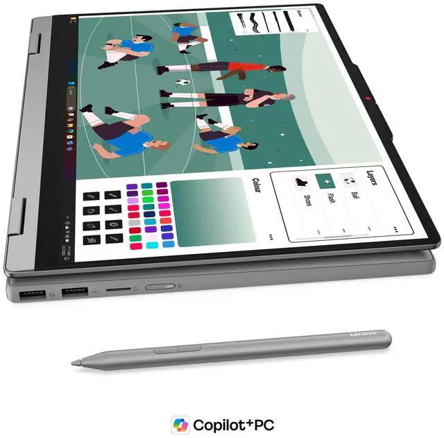 Alt view image 6 of 7 - Lenovo IdeaPad 5x 2-in-1 Laptop, 14" IPS Glass,Snapdragon X2 Plus X2P-42-100,16GB, Qualcomm Adreno GPU, 512GB SSD,Win 11 Home Arm64