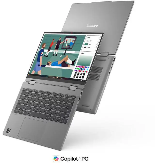 Alt view image 5 of 7 - Lenovo IdeaPad 5x 2-in-1 Laptop, 14" IPS Glass,Snapdragon X2 Plus X2P-42-100,16GB, Qualcomm Adreno GPU, 512GB SSD,Win 11 Home Arm64