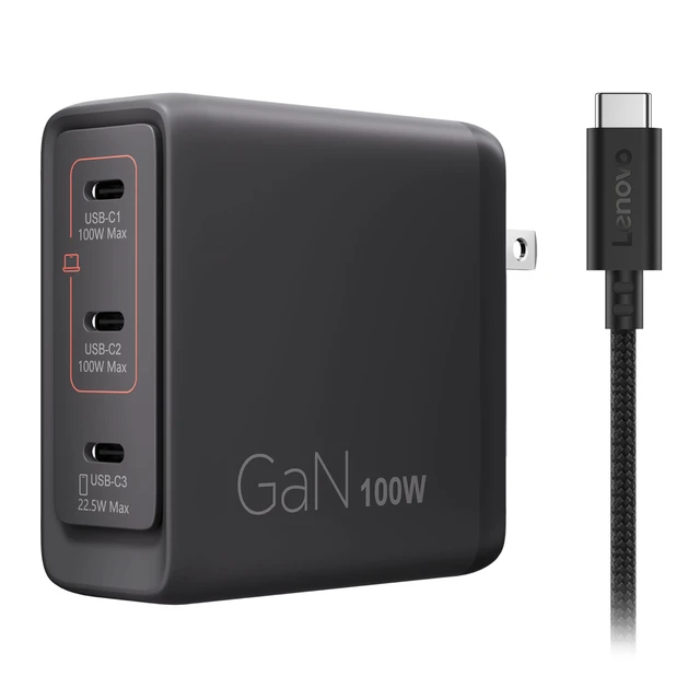 Main image of Lenovo Multi-port USB-C 100W GaN Charger