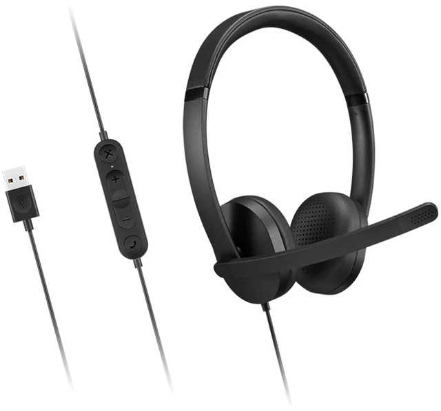 Alt view image 2 of 7 - Lenovo USB-A Wired Stereo Headset Gen 2
