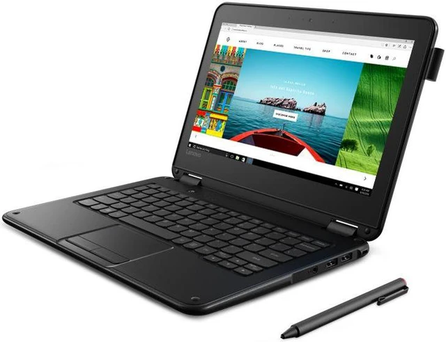 Main image of Lenovo 300e Winbook 81FY0019US 11.6" Touchscreen LCD 2 in 1 Notebook - Intel Celeron N3450 Quad-core (4 Core) 1.10 GHz - 4 GB - 64 GB Flash Memory - Windows 10 S - 1366 x 768 - In-plane Switching (IPS) Technology - Convertible