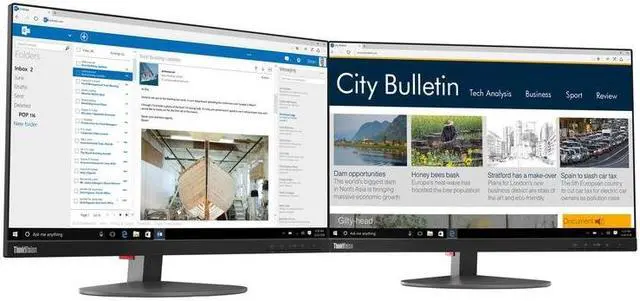 Alt view image 8 of 20 - Lenovo ThinkVision T23d-10 22.5" WUXGA LED Backlit LCD Monitor