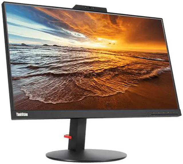 Alt view image 2 of 18 - Lenovo ThinkVision T22v-10 22" (21.5" Viewable) Full HD 1920 x 1080P 60Hz, 4ms IPS Monitor with Built-in Speakers, Webcam and Height Adjustable Tilt, Pivot, Swivel