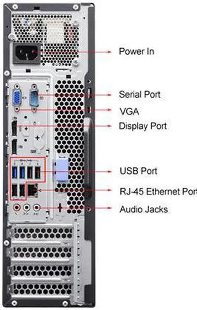 Alt view image 2 of 2 - Lenovo Desktop Computer ThinkCentre M83 Small Form Factor SFF Intel Core i5 4th Gen 4570 3.20 GHz 8 GB 128 GB SSD DVD Windows 10 Pro 64-bit