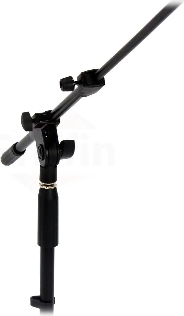 Alt view image 7 of 8 - Short Microphone Stand with Boom Arm by GRIFFIN | Low Profile Tripod Mic Stand Mount for Kick Bass Drum, Studio Desktop Recording, Singing, & Guitar Amplifiers | Small Height Telescoping Boom Holder